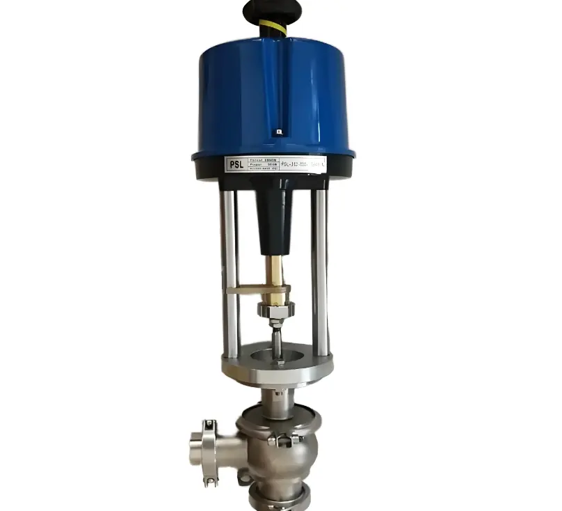 Nuzhuo 제조업체 밸브 제품 DN25 탄소강 전동 전기 위생 압력 흐름 조절 제어 밸브 SS304