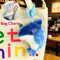 Nouveau Porte-clés Peluche Requin Créatif Culturel, Petit Cadeau, Pendentif pour Sac à Dos, Souvenir de Fête, Sensation Haut de Gamme, en Polyester, pour Enfants de 5 à 7 Ans