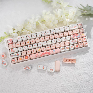 คีย์บอร์ดกลไกแบบสามโหมด M68 หลายรุ่น คีย์แคปการ์ตูน MOG/Mao ไฟ RGB ปรับแต่งได้ สำหรับสาวๆ ใช้ในออฟฟิศ - Product Image 5