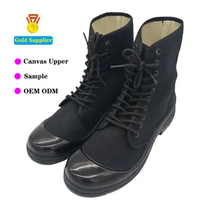 JDS all'ingrosso personalizzato nero Casual scarpe da passeggio stile escursionismo stivali di tela per gli uomini