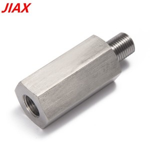 Car Modification 1/4 NPT Male Female Adapter 1/8 NPT Side <b>Hole</b> Stainless Steel Tee Connector 3 <b>Ports</b> Brushed Finish - Product Image 3