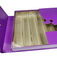 Emballage de boîte alimentaire Boîte de barre de chocolat personnalisée Boîte cadeau de luxe 2 6 12 biscuits macaron avec support en plastique Insert sous blister