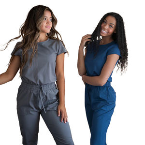 Uniformes de gommage pour femmes Combinaison rose élégante Combinaison d'hôpital blanche pour infirmière Uniformes de gommage pour le personnel pour femmes - Product Image 1