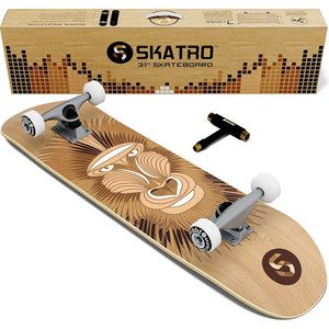 Patineta Completa Profesional SKATRO de 31 Pulgadas con Ejes Gravity Cast, Ruedas de PU y Cinta Antideslizante - Product Image 3