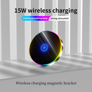 Gadget único para uso diario Soporte para teléfono móvil Magnético para ventilación de aire Carga inalámbrica para automóvil con soporte de luz RGB 15W Business - Product Image 6