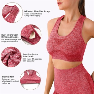 En gros <span class=keywords><strong>Ensemble</strong></span> de leggings de <span class=keywords><strong>sport</strong></span> pour femmes, taille haute, sans couture, effet <span class=keywords><strong>push</strong></span>-<span class=keywords><strong>up</strong></span> et rehausseur de fessier, pour fitness, gym et yoga - Product Image 2