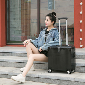 Valise cabine légère pour femme de 18 pouces avec roulettes et serrure, couleur unie, pour voyages d'affaires, collection Printemps 2025 GT901 - Product Image 1