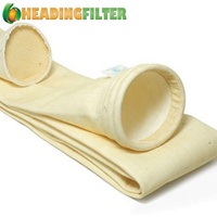 100% sacs filtrants en PTFE 750gsm, réglage de la chaleur, sacs collecteur de poussière en feutre résistant à l'abrasion