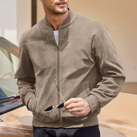 Nouvelle veste décontractée slim pour hommes, style euro-américain, printemps-automne, 100 % polyester, chaude, avec fermeture éclair et col montant, pour le commerce transfrontalier