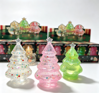 Joyeux Noël Jouet Squishy Scintillant Père Noël Bonhomme de Neige Arbre Figurine Transparente Douce à Presser Sensorielle Anti-Stress Cadeaux