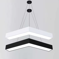 Lumières modernes en forme de V de 800mm, éclairage intérieur de studio, bureau, lustres suspendus à LED, lampes suspendues au plafond