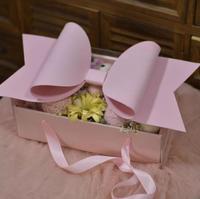 2025 nouvelle boîte d'emballage de fleurs Portable carton PVC Transparent poche fleur gâteau boîte avec poignée