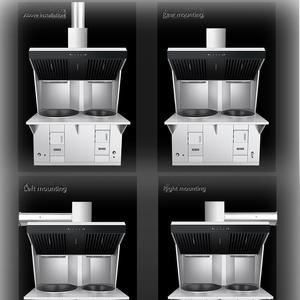 Campana Extractora Comercial sin Ductos de Acero Inoxidable 201 con Funcionamiento Silencioso, Filtro de Aluminio y Alimentación Eléctrica para el Mercado Occidental - Product Image 4
