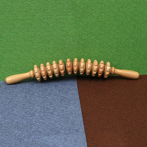 Rodillo de Masaje Corporal de Madera de Alta Calidad, Ajustable, Antideslizante, con Ruedas, para Masaje Corporal - Product Image 2