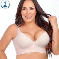 Soutien-gorge push-up à armatures ultra confortable et très élastique pour grandes tailles, lingerie sculptante sexy pour poitrines généreuses