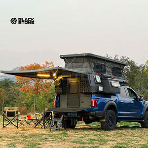 Camper pour pick-up recommandé : Cabine amovible pour pick-up à plateau plat avec toit relevable, conversion écologique pour pick-up, idéale pour les voyages - Product Image 2