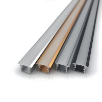 8x9mm Mini profilé en aluminium LED lumière linéaire canal d'extrusion de bande personnalisé avec finition anolisante encastrée par diffuseur
