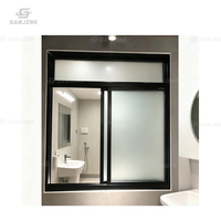 Ventanas Residenciales Modernas de Doble Panel con Marco de Aluminio, Resistentes a la Intemperie, Deslizantes con Apertura Horizontal y Función Antirrobo