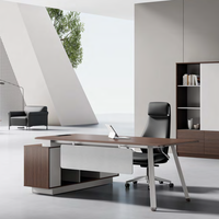 Bureau de direction moderne avec chaise de bureau et tiroirs de rangement, design contemporain pour hôtel et appartement