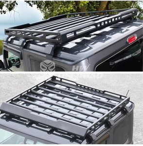 Galerie de toit en aluminium pour <span class=keywords><strong>Suzuki</strong></span> Jimny 2018-2023 w/ light Offroad Suv <span class=keywords><strong>Van</strong></span> Customized Universal Hard Top Roof Bagages Brackets Cage - Product Image 3