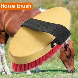 Équipement d'équitation en <span class=keywords><strong>bois</strong></span>, <span class=keywords><strong>brosse</strong></span> de nettoyage pour animaux de compagnie avec manche tissé <span class=keywords><strong>brosse</strong></span> à chaussures <span class=keywords><strong>brosse</strong></span> à plumeau pour chevaux - Product Image 5