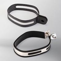 Support de fixation pour silencieux d'échappement de moto et scooter de course, avec anneaux de maintien