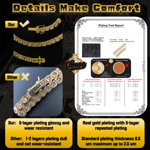 High Quality 6mm 7mm 8mm Pass Diamond <b>Tester</b> Vvs Moissanite Bracelet 925 Sterling Silver Luxury Iced Out Tennis Bracelet - Product Image 5