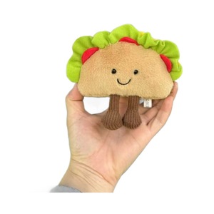 EZBABY JE Serie de Peluches Súper Suaves de Vegetales (<span class=keywords><strong>Hamburguesa</strong></span>, Taco, Pimiento, Plátano, Baguette, Pera) Largos, Rellenos de Algodón PP, Llavero - Product Image 5