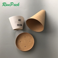 Boîtes à gaufres à bulles personnalisées avec logo imprimé, porte-papier en forme de cône, conteneur pour churros, emballages en papier enduit de cire, 15-20 jours RX