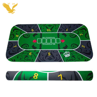 Tapis de poker portable en feutre vert YH 180*90cm, vente chaude, pour le divertissement et les jeux d'argent, adapté au Texas Holden