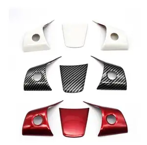 For Tesla Model 3/Model Y Carbon Fiber Car Steering Wheel Patch Decoration Cover Trim Interior Auto Accessories