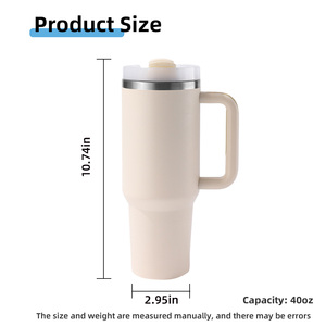 40oz 304 Stainless Steel <b>Double</b> <b>Wall</b> Vacuum Insulated Tumbler with Handle Leak-Proof for Coffee Tea & Daily Use - Product Image 2