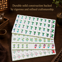 Ensemble de Mahjong américain en acrylique 166 tuiles, 4 couches, imprimé intérieur, NMJL Std 30mm, avec logo personnalisé, étui de voyage, vente en gros, directement de l'usine