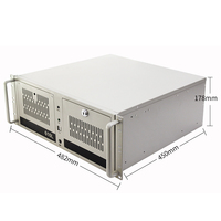 Hôte de contrôle industriel monté en rack 4U support de serveur à 7 emplacements carte mère ATX 610L avec châssis d'ordinateur industriel verrouillé