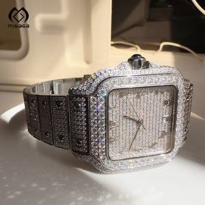 カスタマイズ可能なヒップホップスタイルファッションラッパーダイヤモンド格安バストダウンVvs1機械モアッサナイトウォッチ - Product Image 6