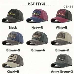 Gorras de Béisbol Deportivas Estilo Texas Americano, Personalizadas de Fábrica, 100% Algodón Canvas, Vintage, Lavadas, con Parche y Bordado 3D - Product Image 2