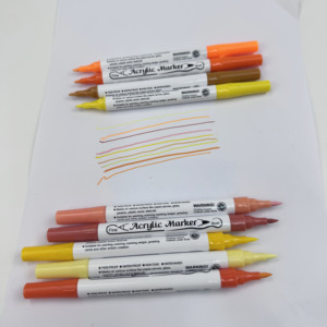 Marcadores <span class=keywords><strong>de</strong></span> <span class=keywords><strong>Pintura</strong></span> Acrílica <span class=keywords><strong>de</strong></span> Doble Punta Resistentes a la Decoloración, Paquete al por Mayor, Múltiples Tonos, para <span class=keywords><strong>Pintura</strong></span> Familiar y <span class=keywords><strong>de</strong></span> Padres e Hijos - Product Image 1