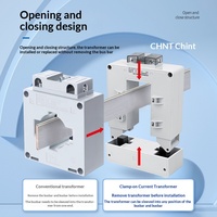 Transformateur Chint NLH2 à mécanisme de fixation rapide de type ouvert, haute précision, basse tension 220V AC, classe de mesure de courant 0.5, trois phases 50Hz