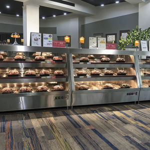 Vitrine chauffante de supermarché pour poulet rôti, réchauffeurs de viande, plateaux de charcuterie avec corps isolé - Product Image 1