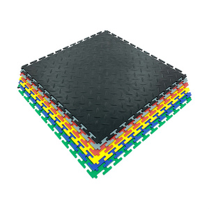 Meilleure qualité d'usine, antidérapant robuste, motif diamant en forme de pièce de monnaie de 5 mm et 6 mm, <span class=keywords><strong>carrelage</strong></span> de sol en PVC antidérapant à emboîtement <span class=keywords><strong>pour</strong></span> lavage de voiture, garage, atelier - Product Image 1