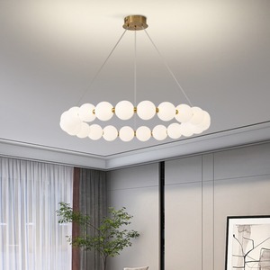 French-Style Cream-Colored Nordic <b>Chandelier</b> for Living Room Postmodern Minimalist Designer Bedroom Dining Room Lamp Buddhist - Product Image 4