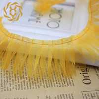 Bande de dentelle plissée en fil bouclé gaufré de 3,5 cm (1,4 pouces) pour la confection de crinolines décoratives DIY