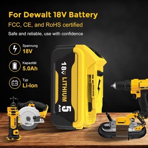 DeWalt Elektrikli El Aletleri için 18V 3Ah 4Ah 5Ah 6Ah Pil Değiştirmeleri, BMS'li 18V Li-ion Pil, 18V 20V Lityum Pil - Product Image 2
