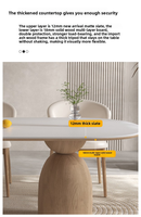 Ensemble de salle à manger en bois massif de style crème, table à manger minimaliste moderne pour petit appartement