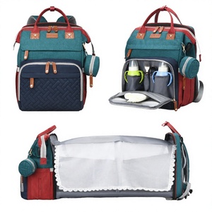 Sac à dos à langer 3-en-1 pour bébé, station de change pliable, matelas à langer léger et durable en tissu Oxford, capacité 20L, idéal pour les voyages - Product Image 2