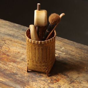 Accesorios retro para el juego de té de bambú lacado: Los Seis Caballeros de la Ceremonia del Té - Aguja de té hecha a mano, Cuchara de té, Cepillo de té - Product Image 3
