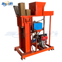 Machine de fabrication de blocs de pavés creux autobloquants en briques d'argile hydrauliques diesel, facile à utiliser, 220V/380V, pour ligne de production de pavés et de bordures.