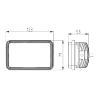 Lumière de travail LED rectangulaire homologuée Emark 3x5 pouces pour John Deere MG86533428 40W