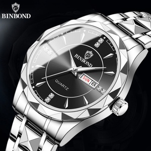 Reloj de Pulsera BINBOND 5552 para Hombre, Marca de Moda, Correa de Acero Deportiva, Resistente al Agua 50 m, Luminoso, para Negocios - Product Image 4