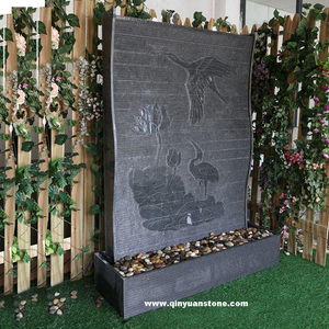 Fuente de Agua de Piedra Personalizada, Cascada de Agua con Peces Tallados, Cascada de Granito, Iluminación LED, Decoración para Patio y Parque al Aire Libre - Product Image 2